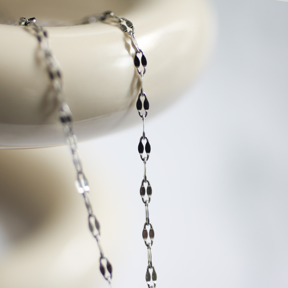 Linear drop necklace 121 Silver