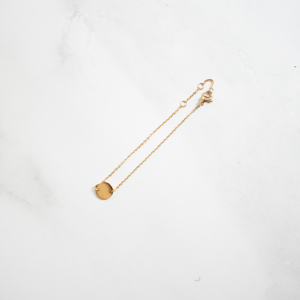 Circle charm bracelet 104 Gold