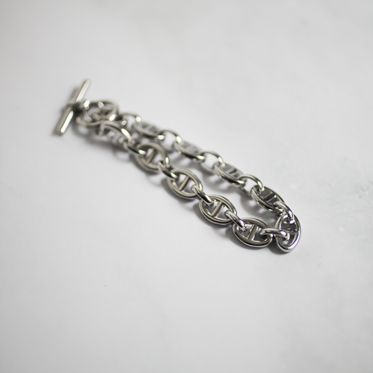 Oval bar bracelet 118 Silver