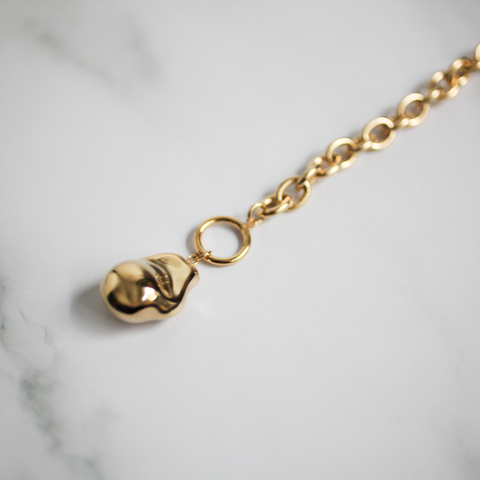 Sculpt charm necklace 123 Gold