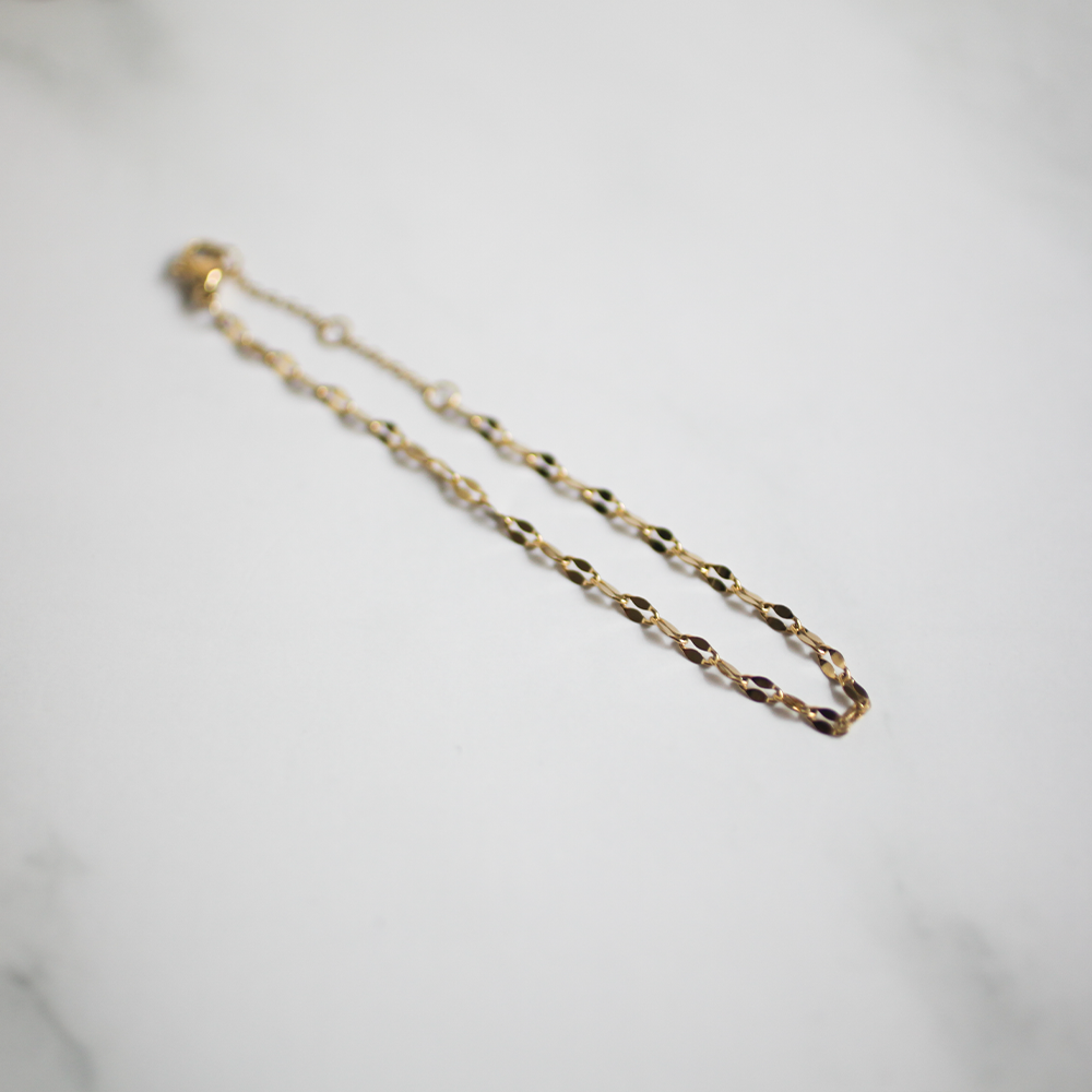 Facet chain bracelet 123 Gold
