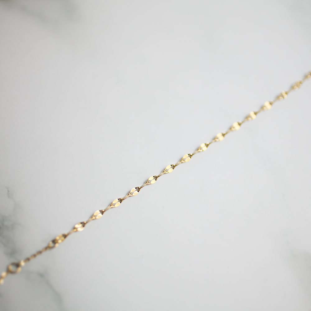Facet chain bracelet 123 Gold