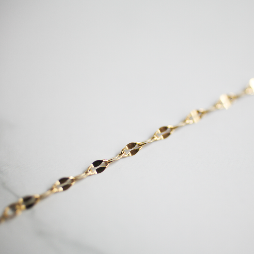 Facet chain bracelet 123 Gold