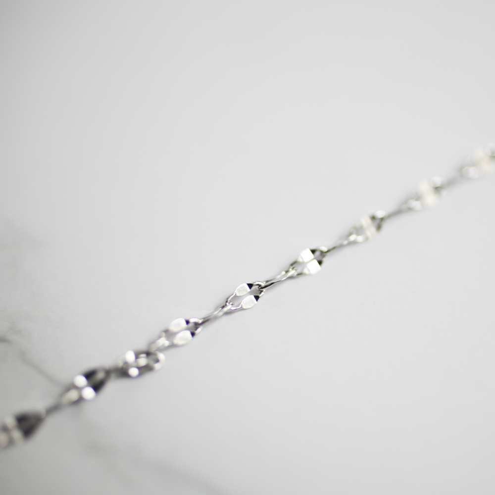 Facet chain bracelet 123 Silver