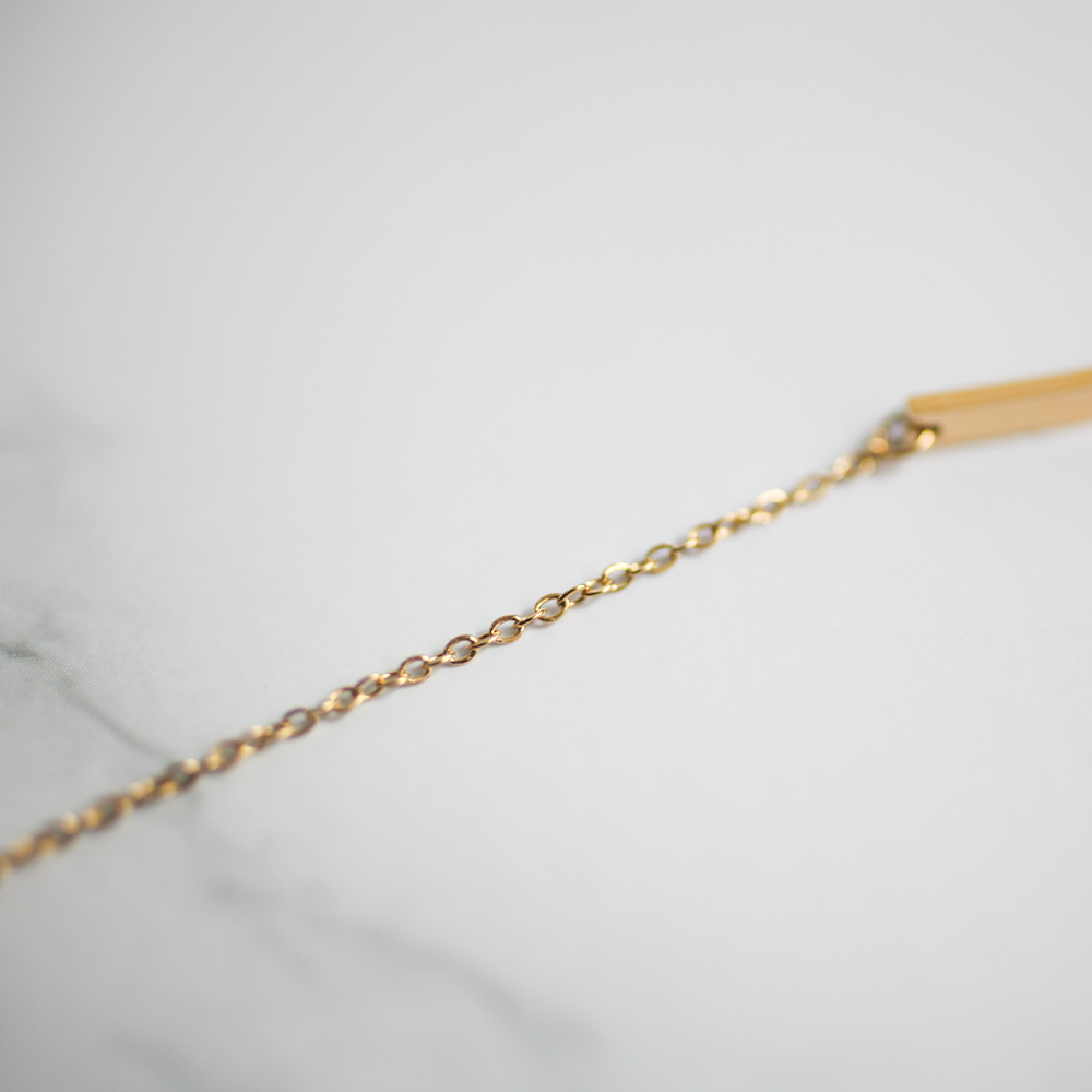 Plain bar bracelet 110 Gold