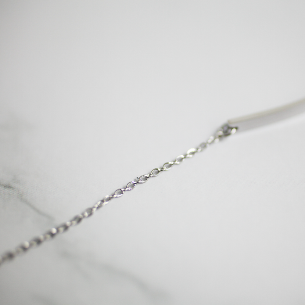 Plain bar bracelet 110 Silver