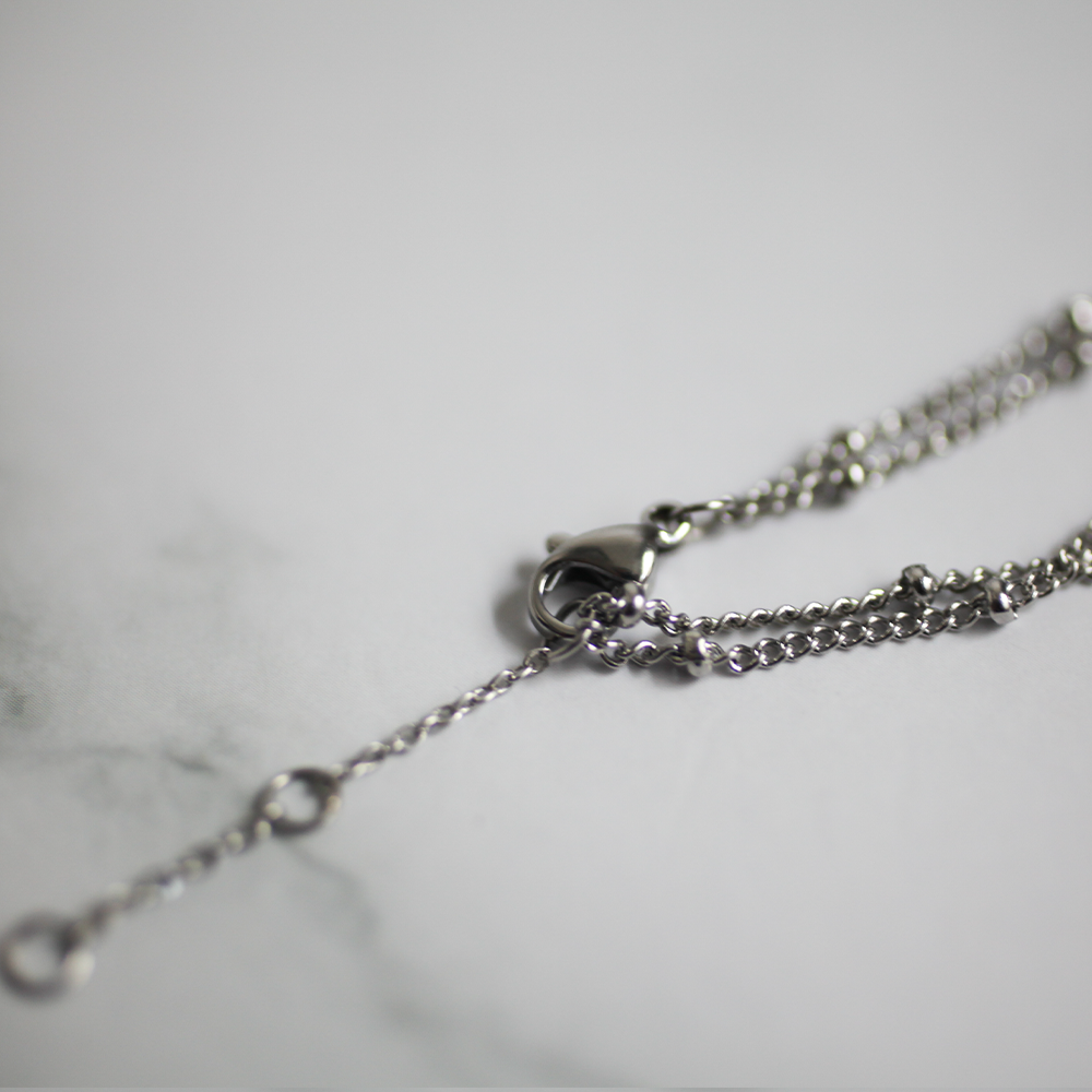 Cluster chain bracelet 108 Silver