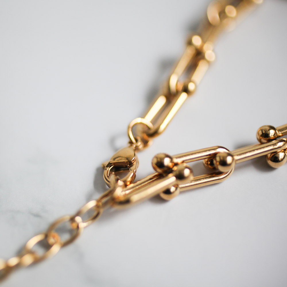 Metal module bracelet 119 Gold