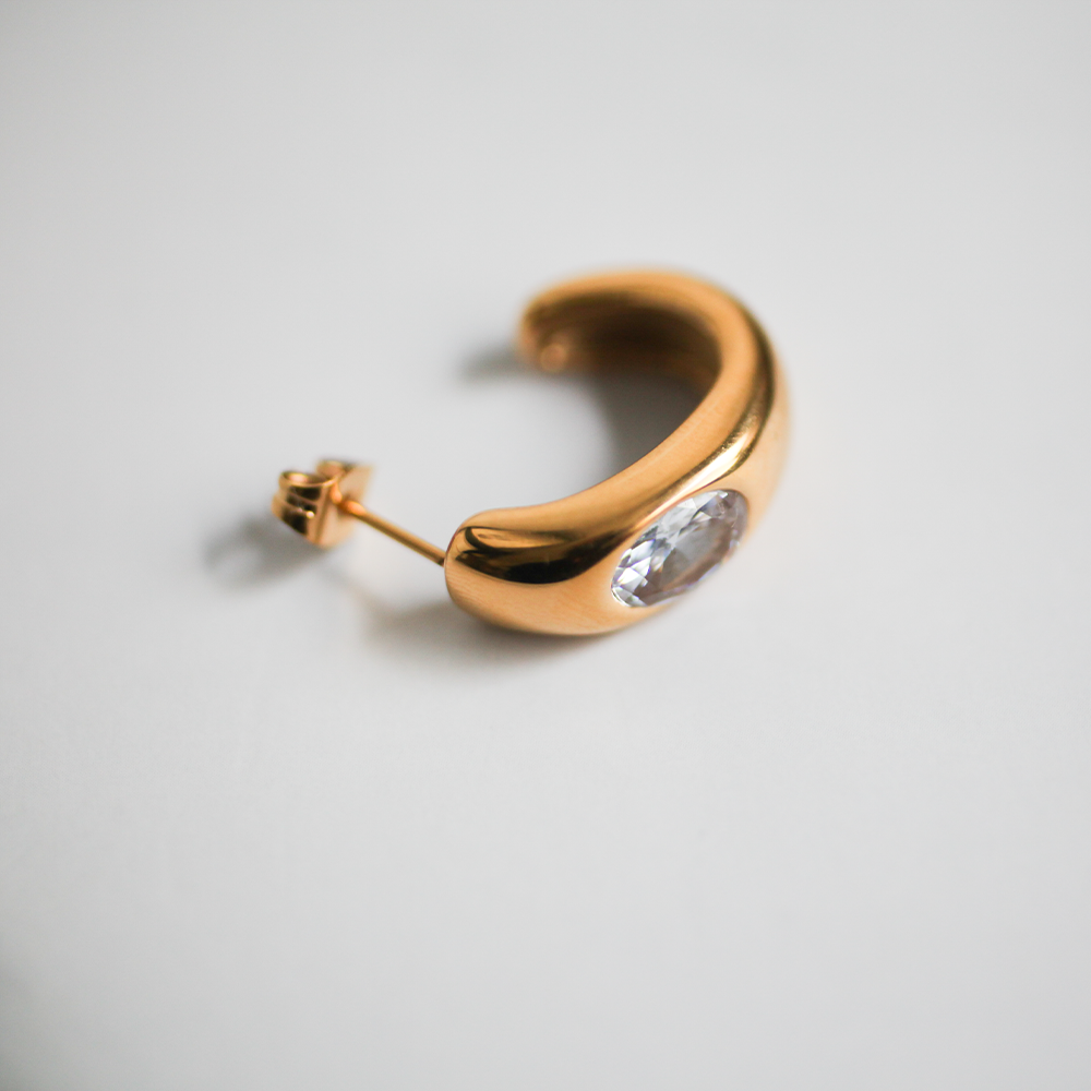 Glossy dome pierce 166 Gold