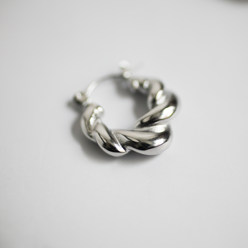 Twist hoop pierce 125 Silver