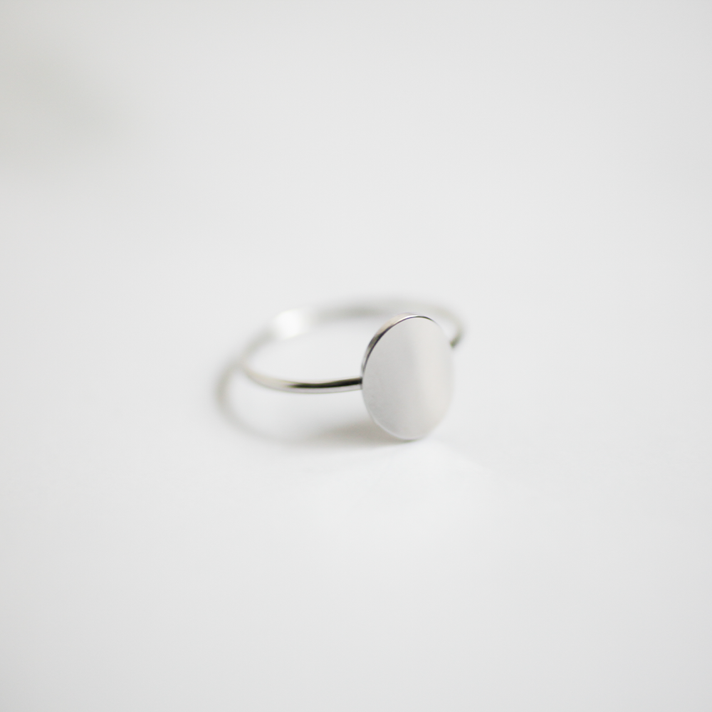 Plain oval ring 149 Silver