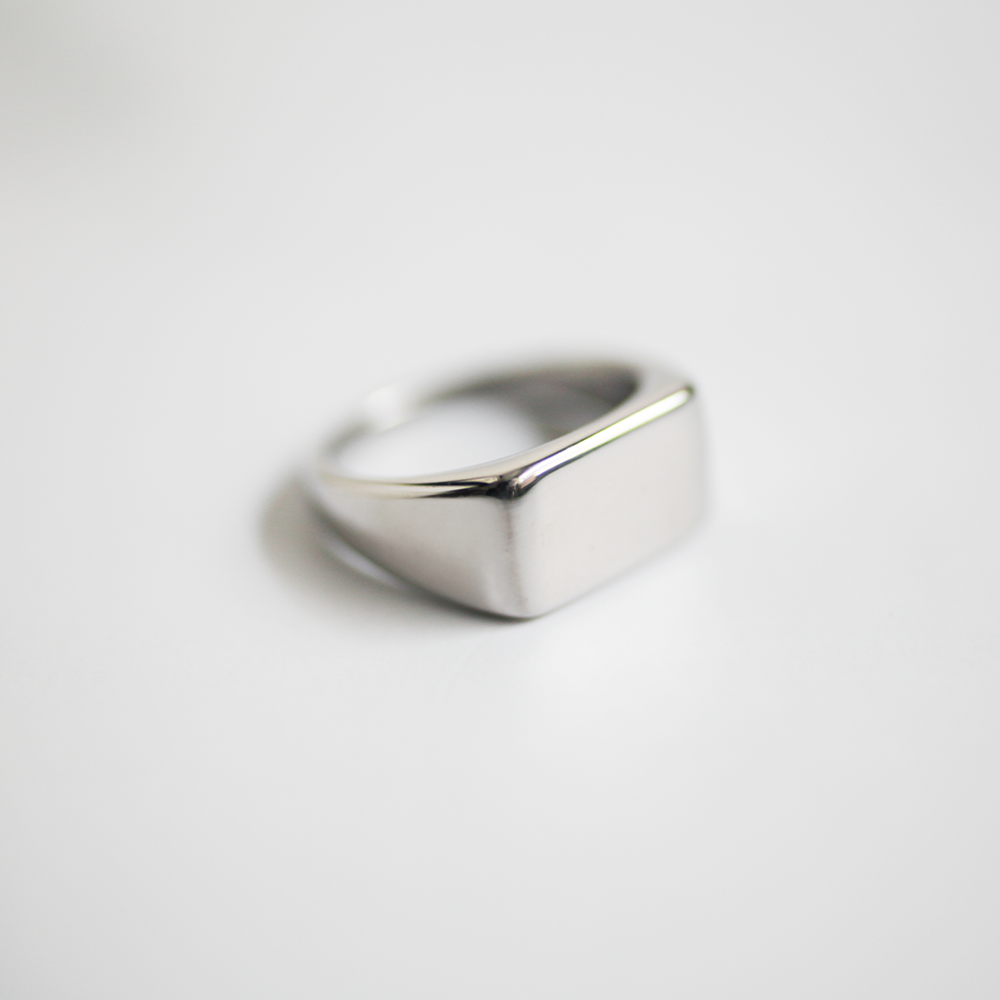 Flat face ring 158 Silver