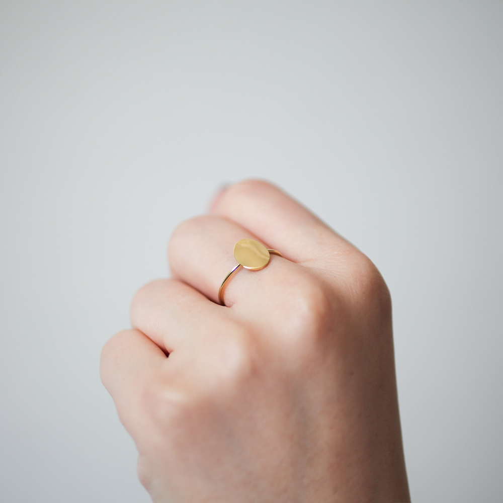 Plain oval ring 149 Gold