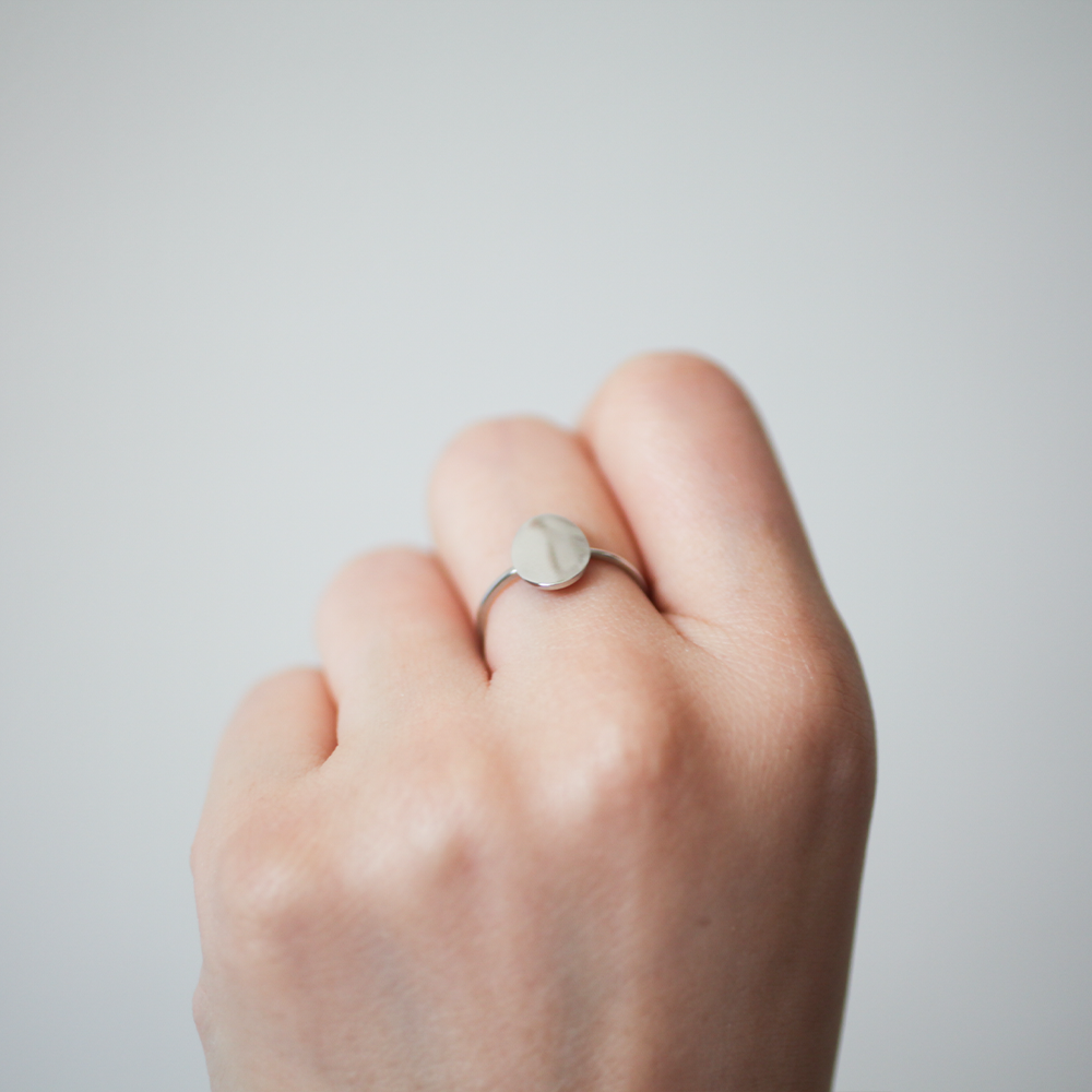 Plain oval ring 149 Silver