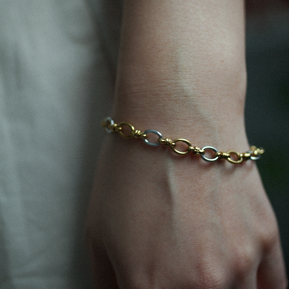 Interlace chain bracelet 188 GoldSilver