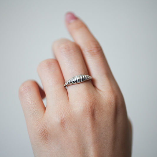 Ripple ring 062 Silver