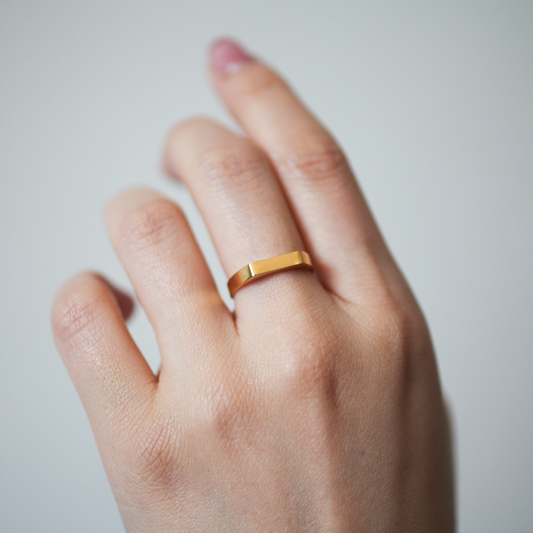 Edge line ring 061 Gold