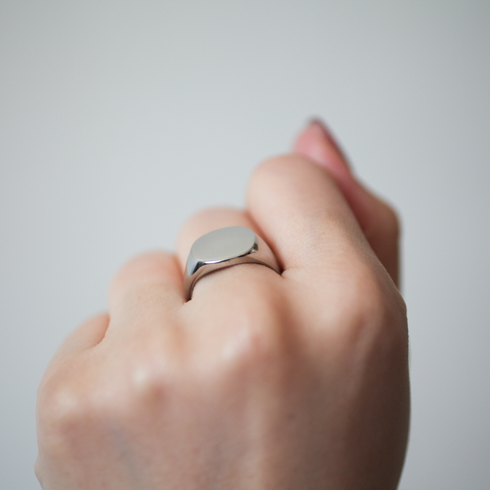 Blank signet ring 060 Silver