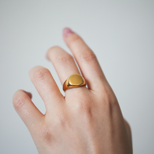 Blank signet ring 060 Gold