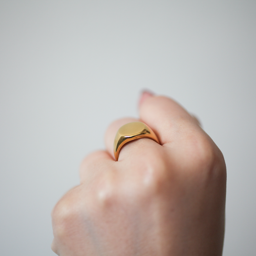 Blank signet ring 060 Gold