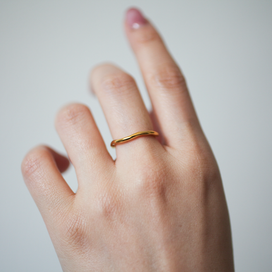 Wave ring 059 Gold