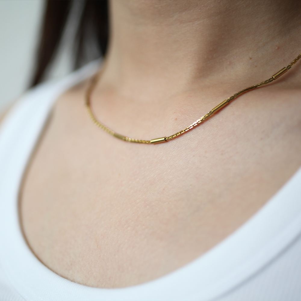 Bar Link Necklace 007