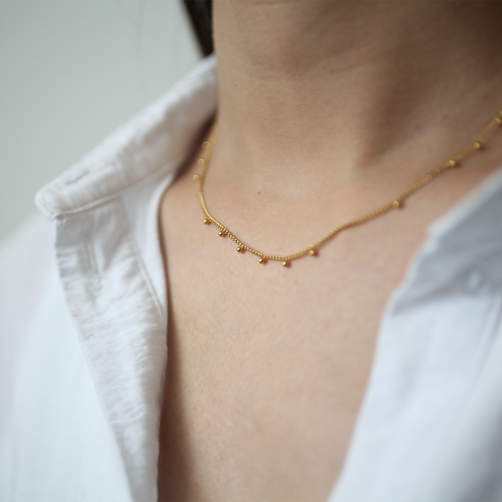 Dot chain necklace 009