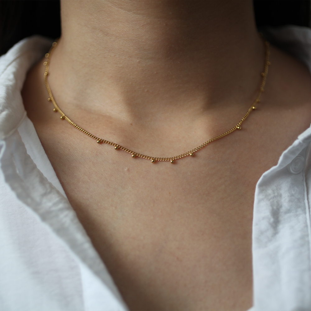 Dot chain necklace 009