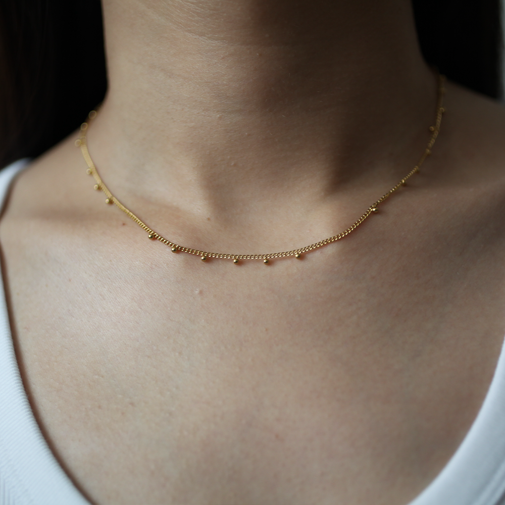Dot chain necklace 009