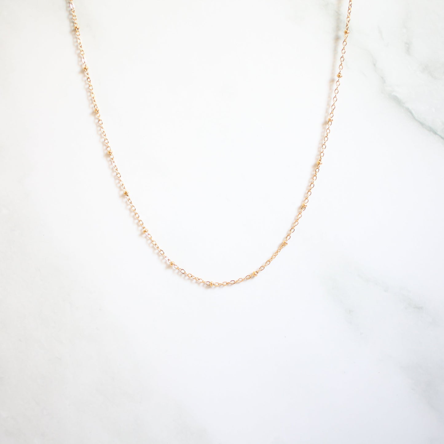 Tiny dot chain necklace 131 Gold