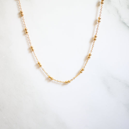 Mini bead necklace 116 Gold