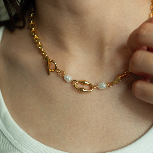 Lustre pearl necklace 191 Gold