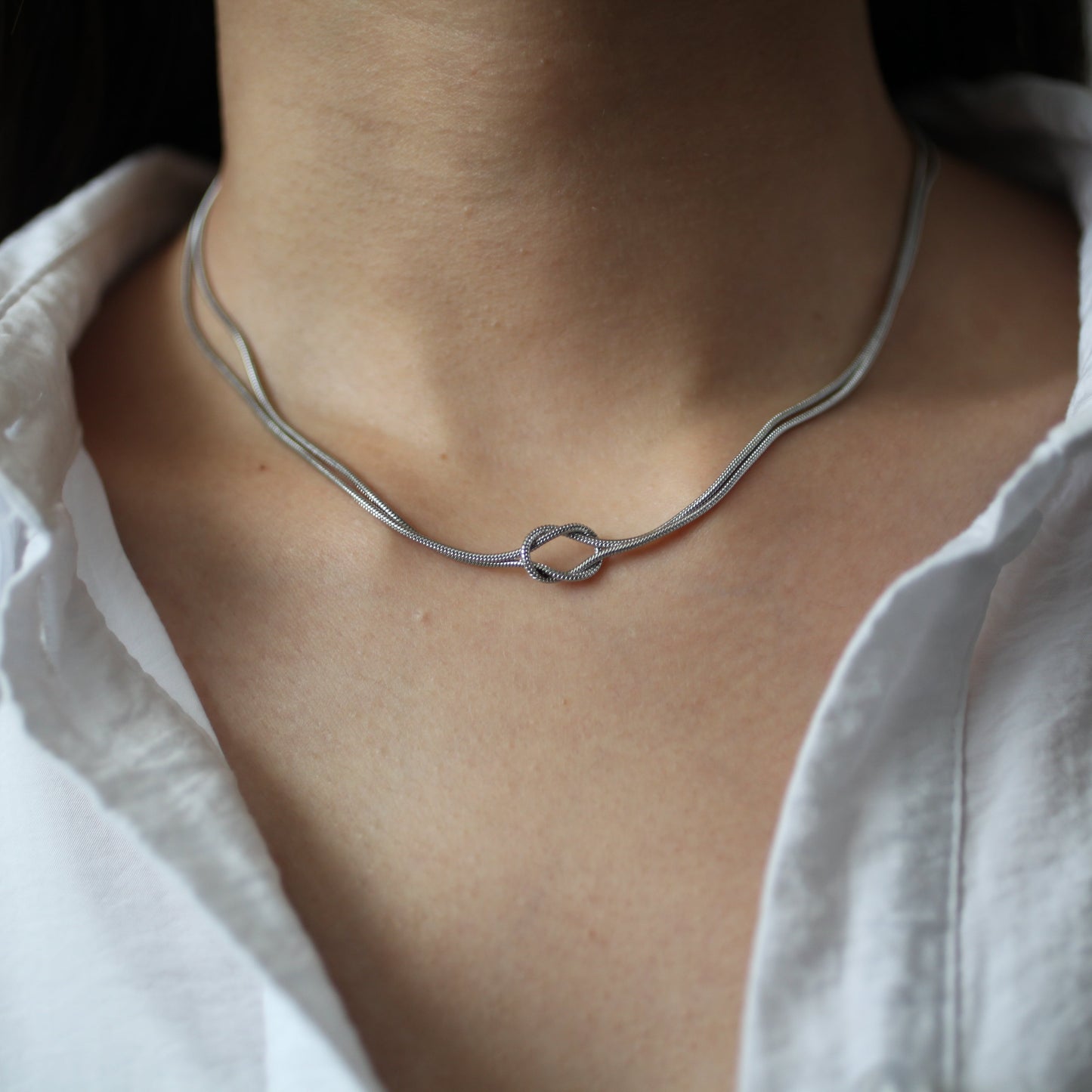Knot necklace 052 Silver