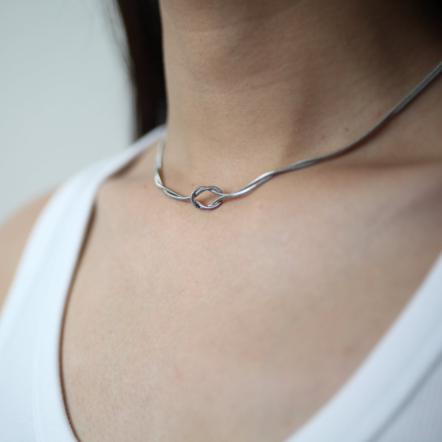 Knot necklace 052 Silver