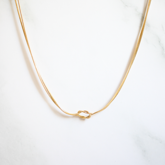 Knot necklace 052 Gold