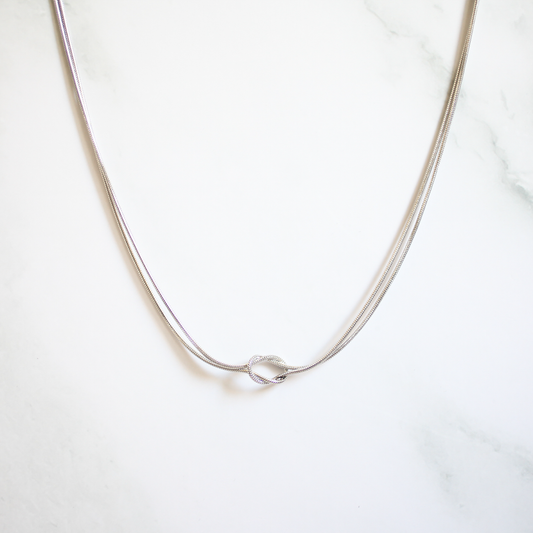 Knot necklace 052 Silver