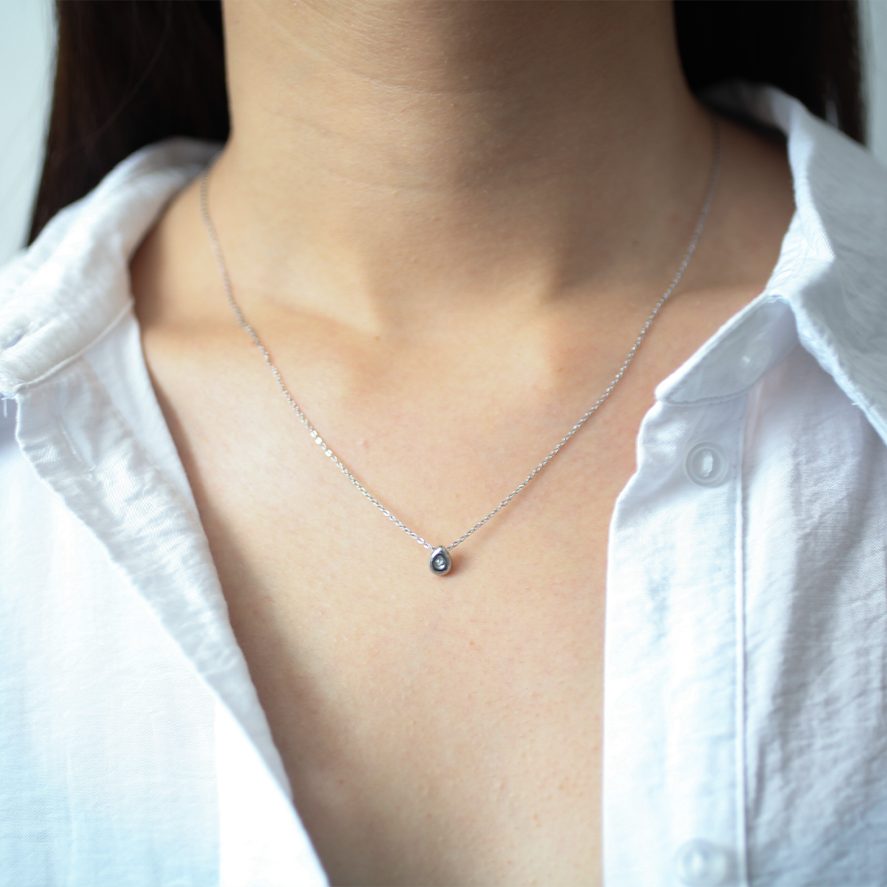 Solo Grain Necklace 055 Silver