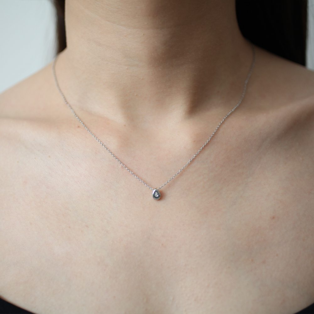Solo Grain Necklace 055 Silver