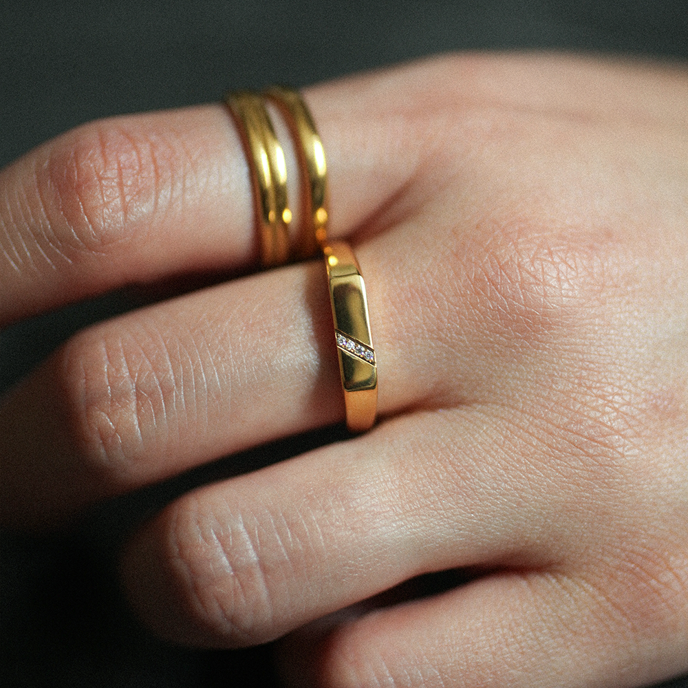Split line ring 211 Gold