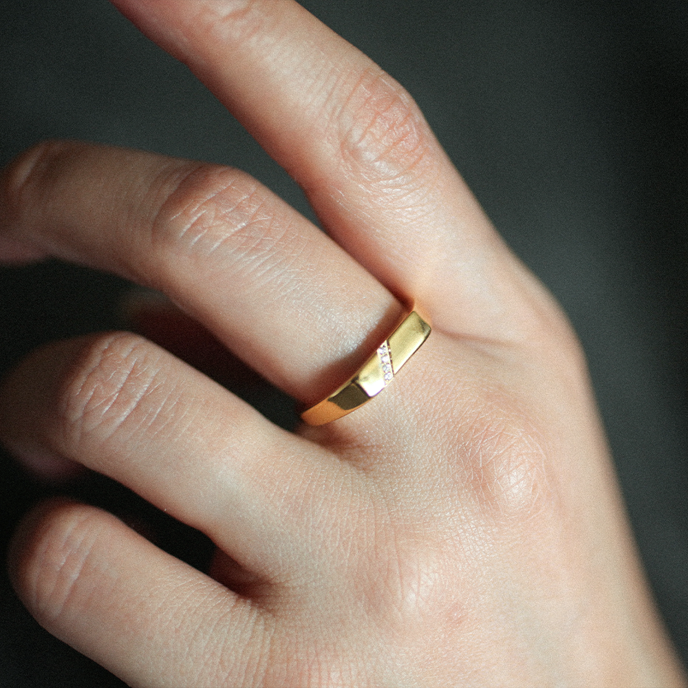 Split line ring 211 Gold