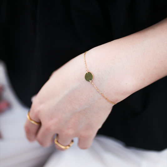 Circle charm bracelet 104 Gold