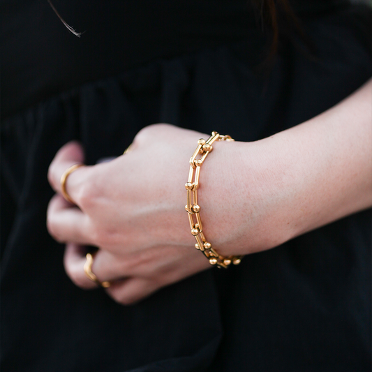 Metal module bracelet 119 Gold