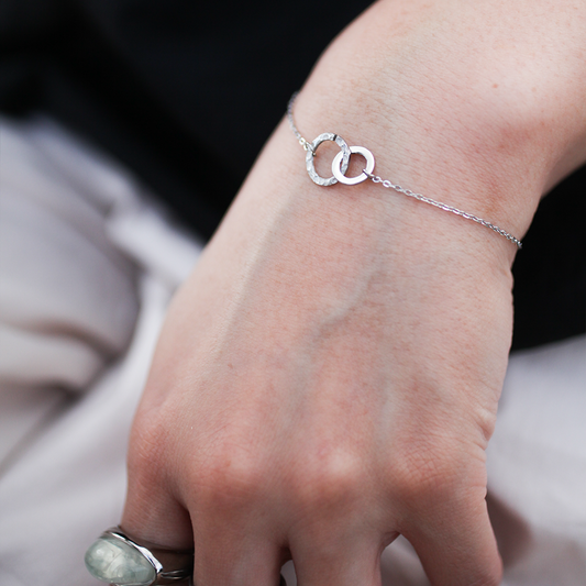 Linked circle bracelet 159 Silver