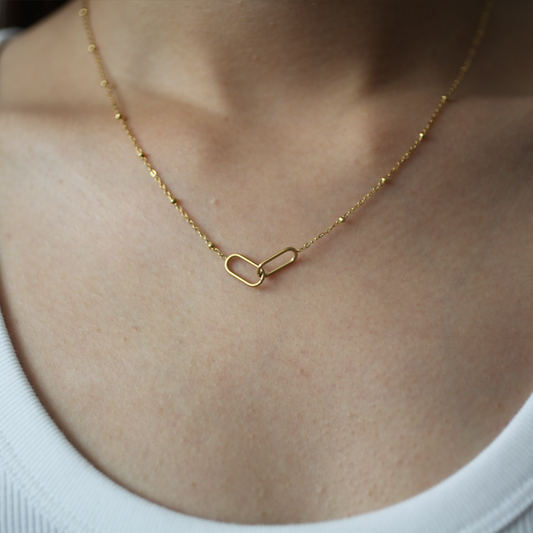 Link Necklace 033 Gold