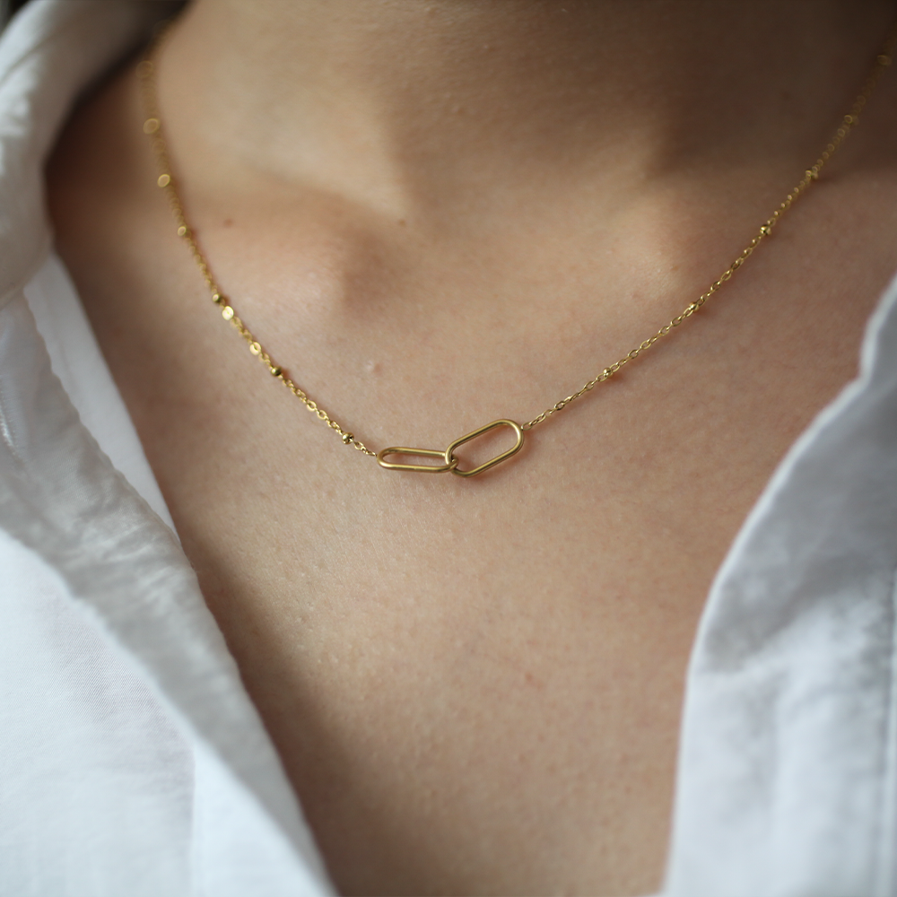 Link Necklace 033 Gold