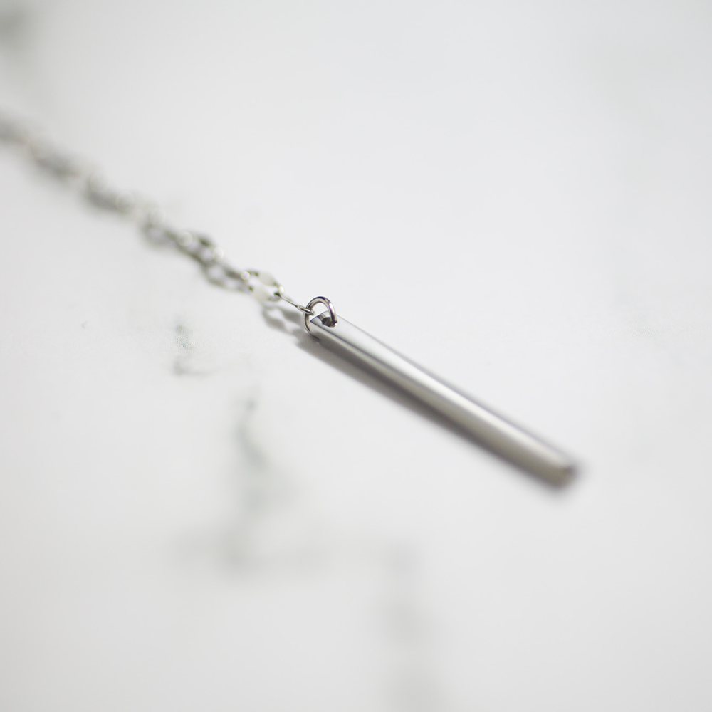 Linear drop necklace 121 Silver
