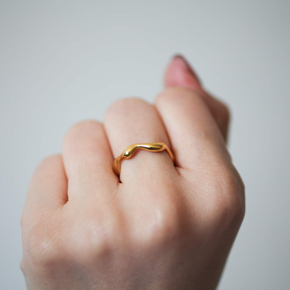 Wavy ring 017 Gold 【11月中旬再入荷予定】