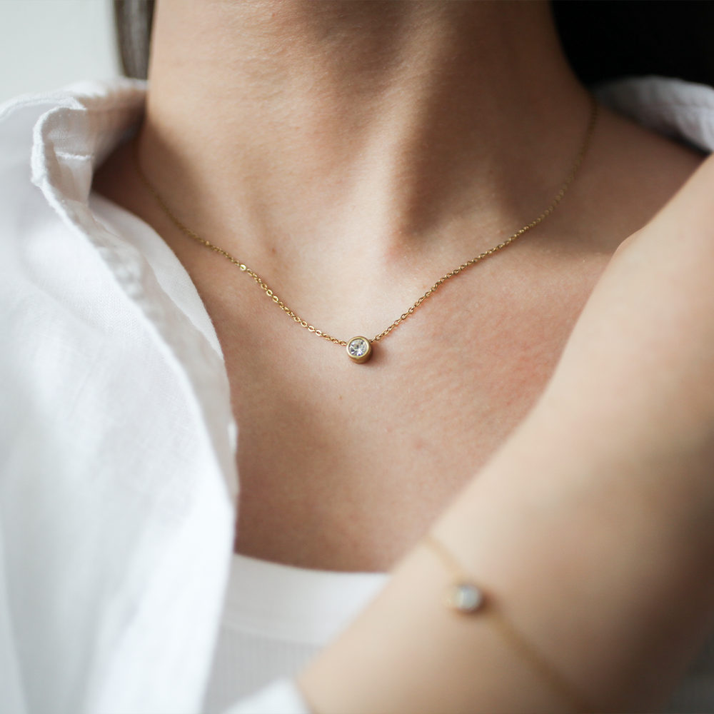 Grain necklace 138 Gold