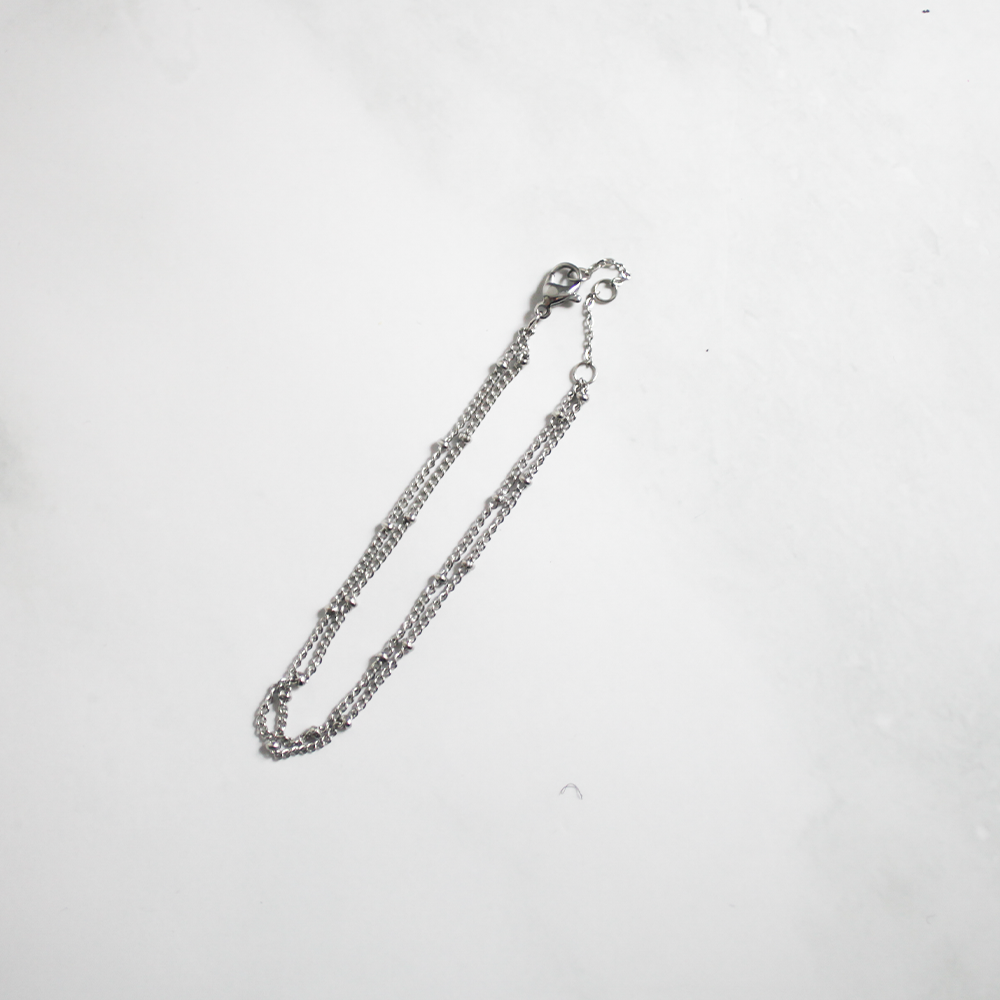 Cluster chain bracelet 108 Silver