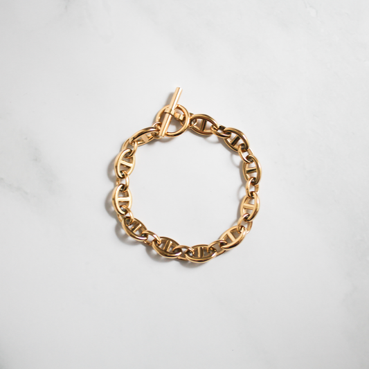 Oval bar bracelet 118 Gold